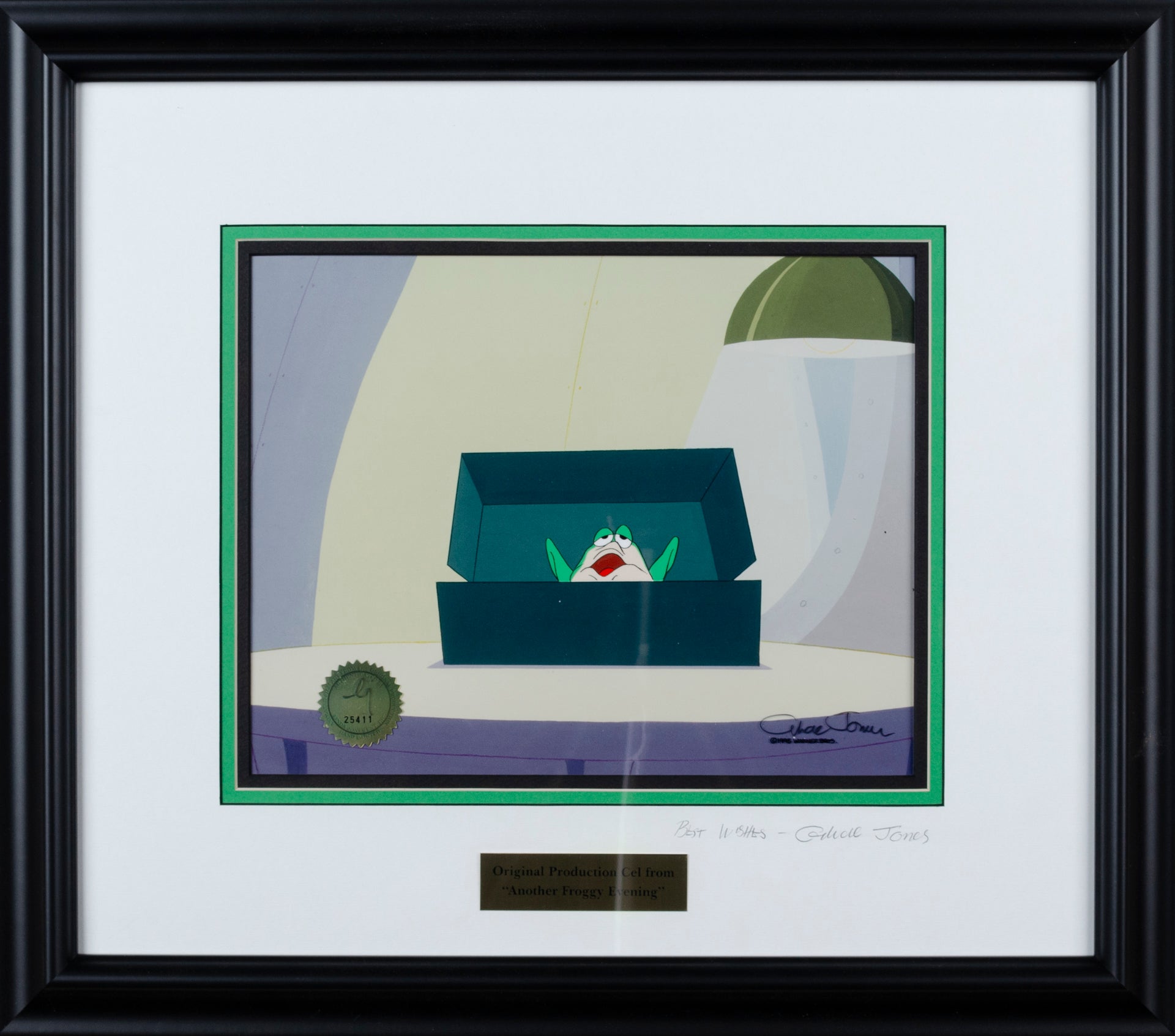 Original Production Cel from "Another Froggy Evening" Autographed by Chuck Jones